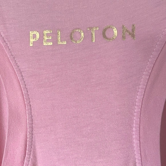Peloton Pink Flow Racerback Tank Top Gold Foil Size Small - Picture 6 of 8
